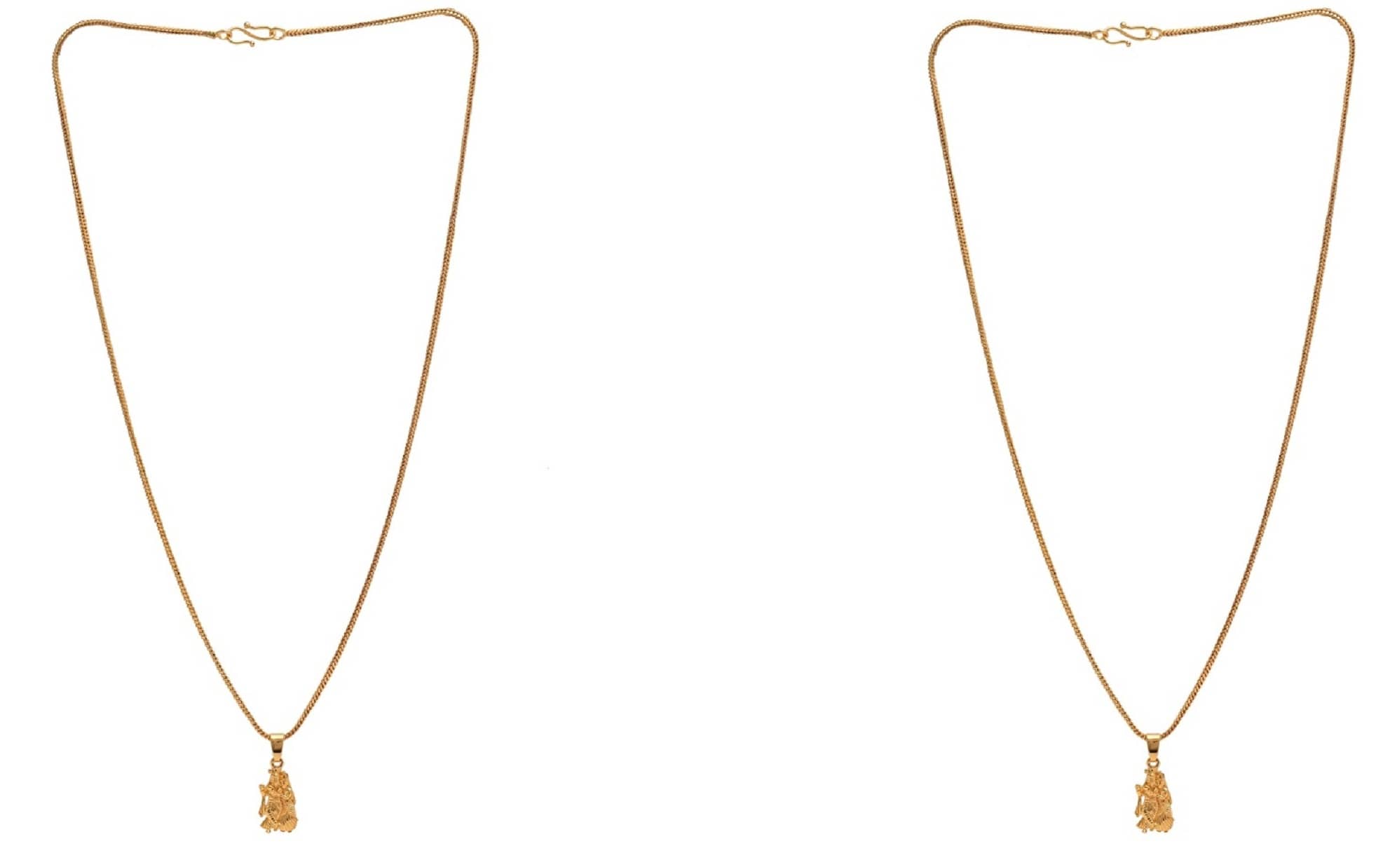 Jewar Mandi - Gold Religious Pendant With Chain ( Pack of 2 ) - Jewellery Sets | Buy online on ZillyBuy
