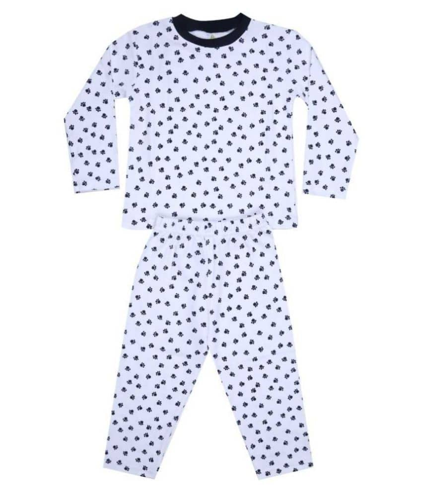 KABOOS Pack of 1 Boys 100% Cotton Nightsuit Set ( Navy Blue ) - Nightwear & Loungewear | Buy online on ZillyBuy