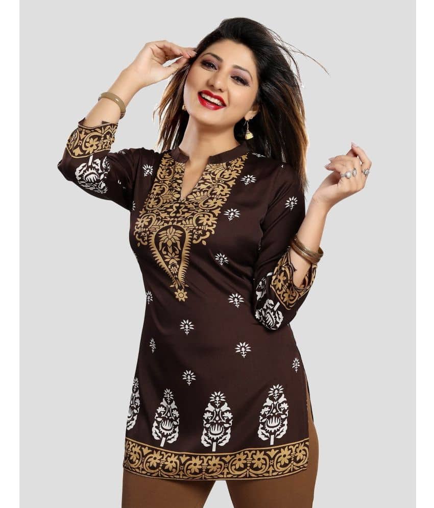 Meher Impex - Red Crepe Women's Tunic ( Pack of 1 )