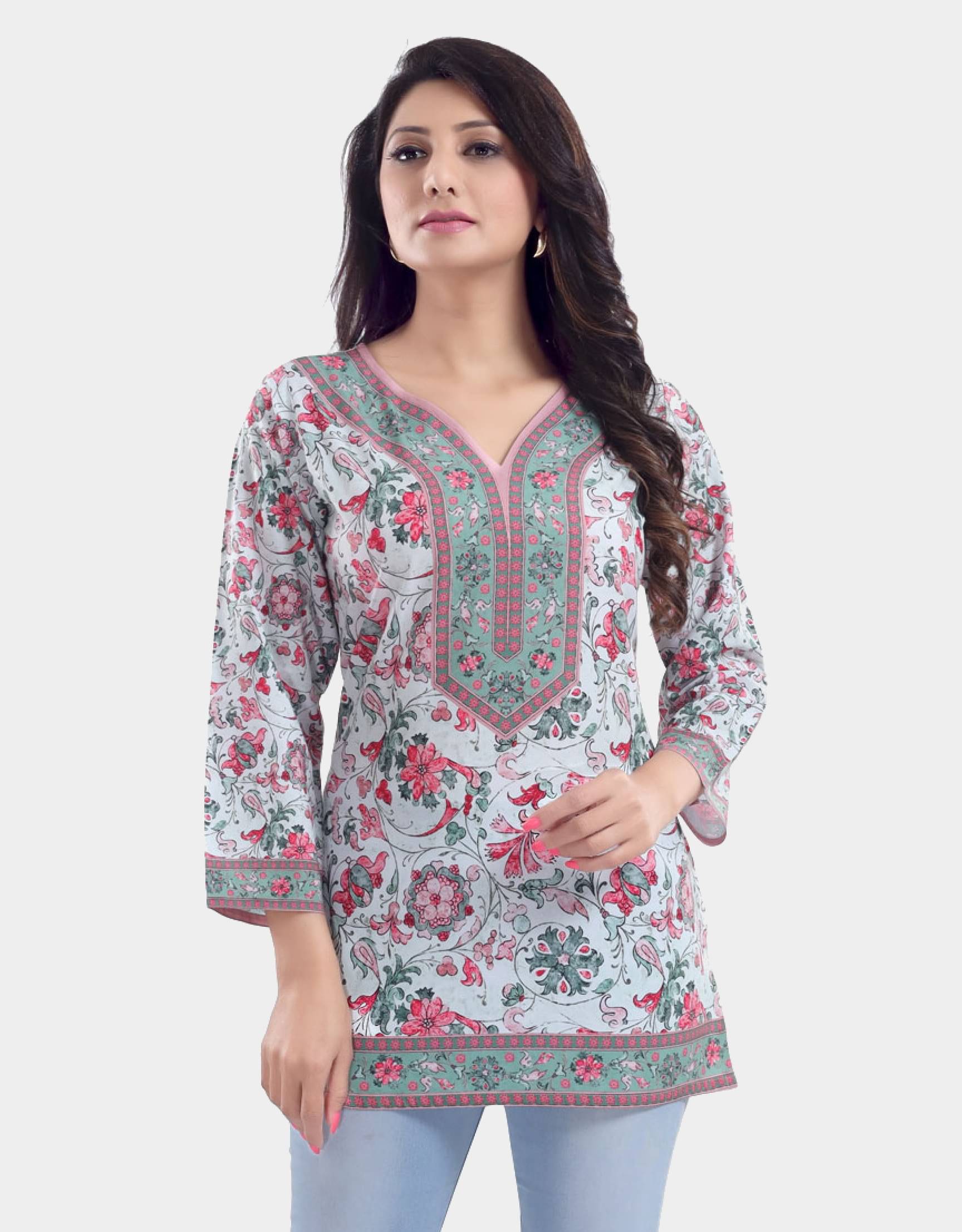 Meher Impex Women's Crepe Tunic ( Multi Color ) Meher Impex Women's Crepe Tunic ( Multi Color )