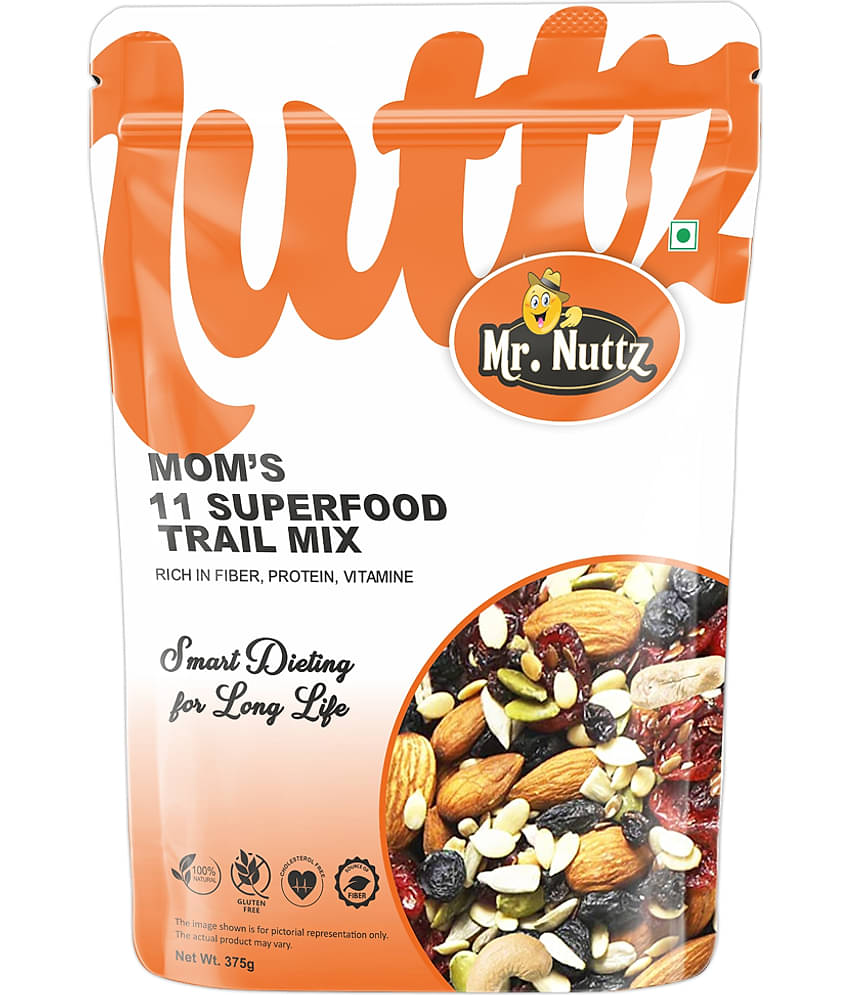 Mr. Nuttz MOM'S 11 Nutrition Food Trail Mix - Fresh & Healthy Dry Fruits, Seeds & Nuts 375 g