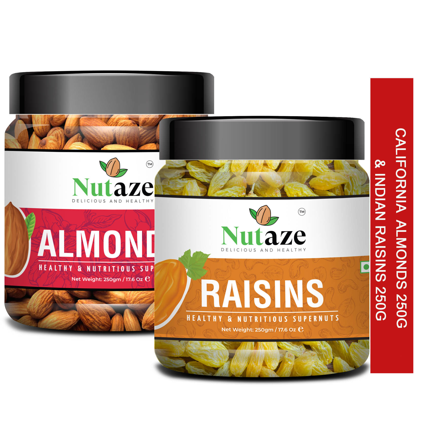     			Nutaze Mix Dry Fruits 500g| Raisin 250g and Almonds 250g| Fresh and Healthy