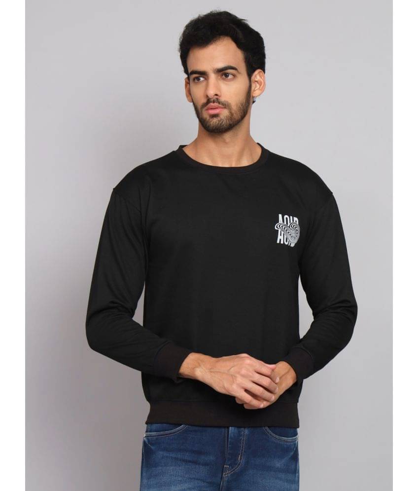 OBAAN - Black Cotton Blend Regular Fit Men's Sweatshirt ( Pack of 1 ) OBAAN - Black Cotton Blend Regular Fit Men's Sweatshirt ( Pack of 1 )