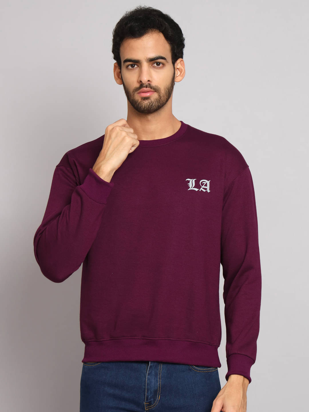 OBAAN - Burgundy Cotton Blend Regular Fit Men's Sweatshirt ( Pack of 1 ) OBAAN - Burgundy Cotton Blend Regular Fit Men's Sweatshirt ( Pack of 1 )