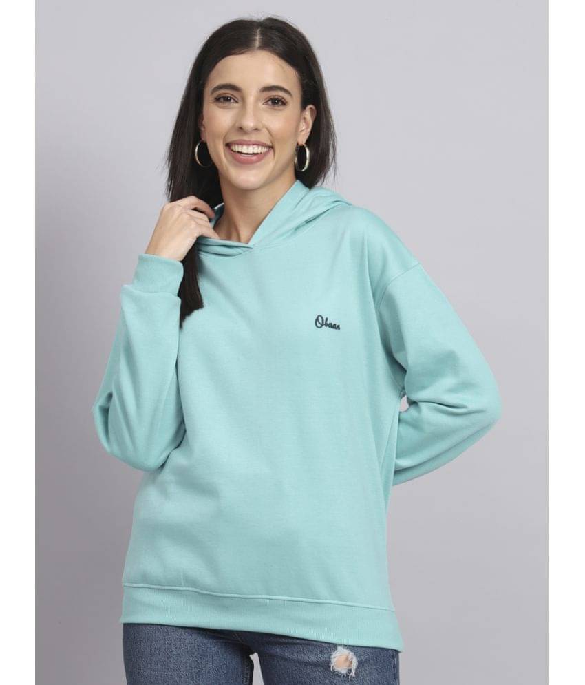 OBAAN Women Cotton Blend Sweatshirt ( Blue ) OBAAN Women Cotton Blend Sweatshirt ( Blue )