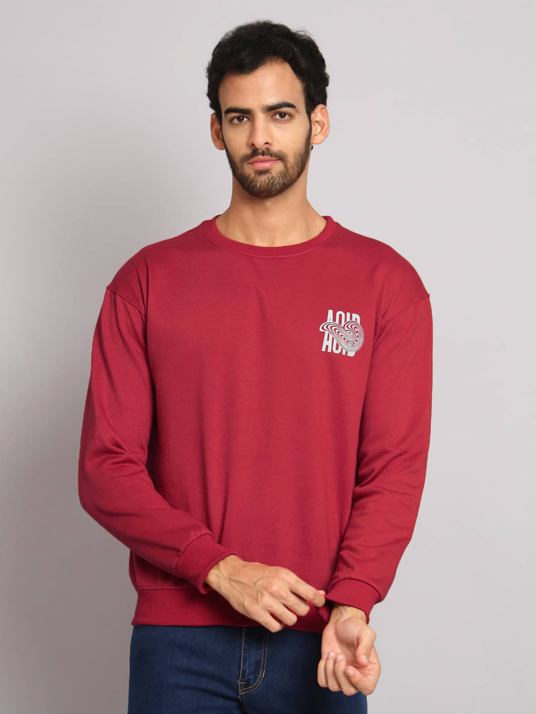 OBAAN - Maroon Cotton Blend Regular Fit Men's Sweatshirt ( Pack of 1 ) OBAAN - Maroon Cotton Blend Regular Fit Men's Sweatshirt ( Pack of 1 )