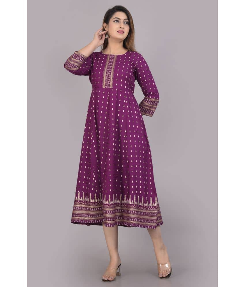 SIPET - Blue Rayon Women's Tiered Flared Kurti ( Pack of 1 ) - Kurtis, Tunics | Buy online on ZillyBuy