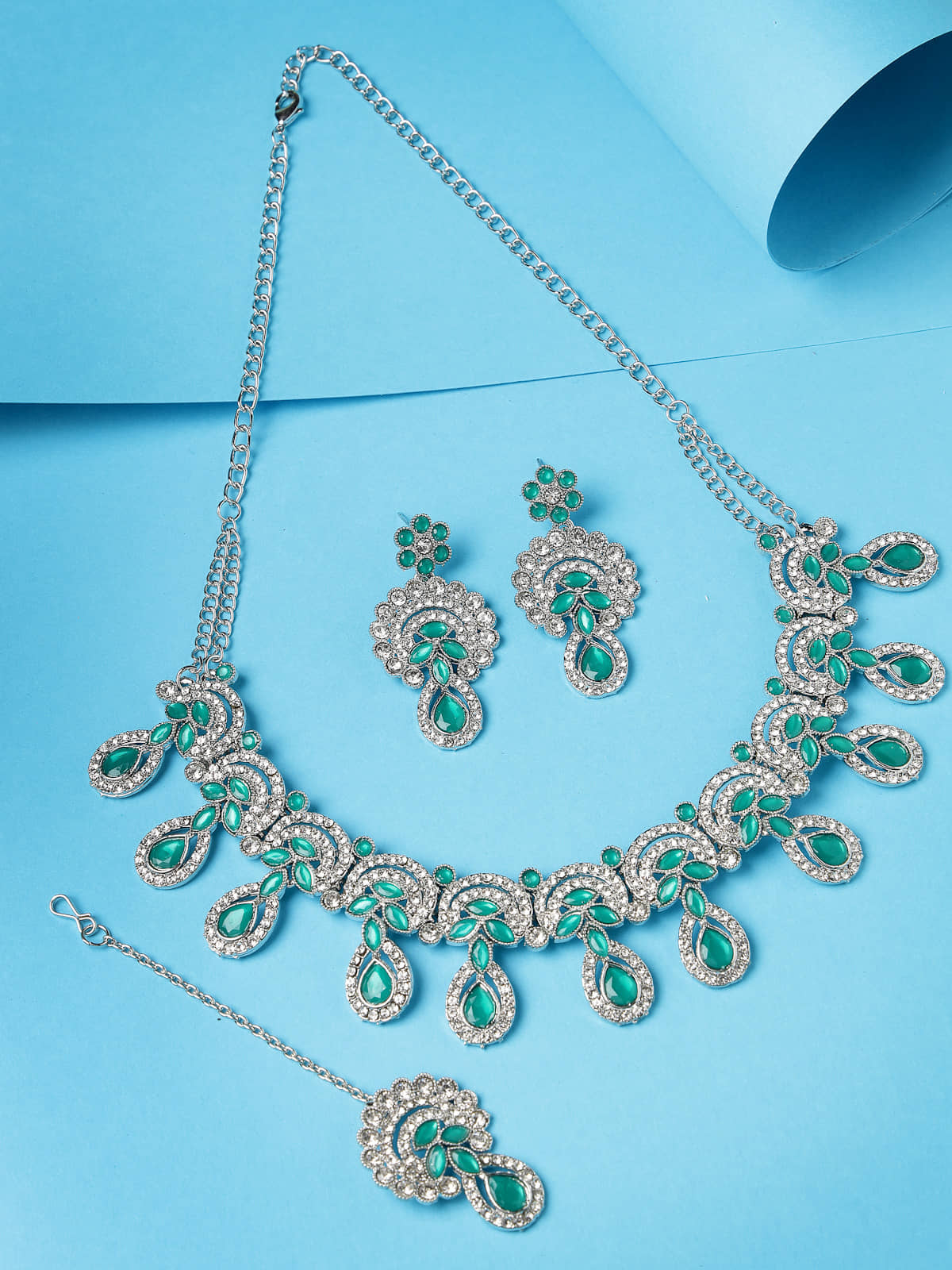 Sukkhi Green Alloy Necklace Set ( Pack of 1 )