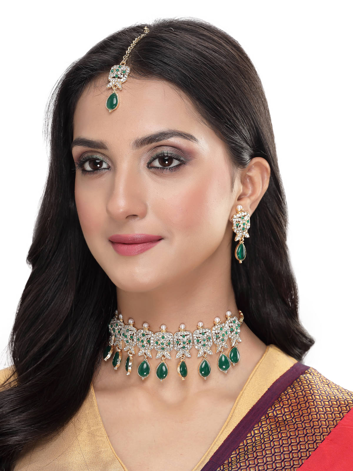     			Sukkhi Green Alloy Necklace Set ( Pack of 1 )