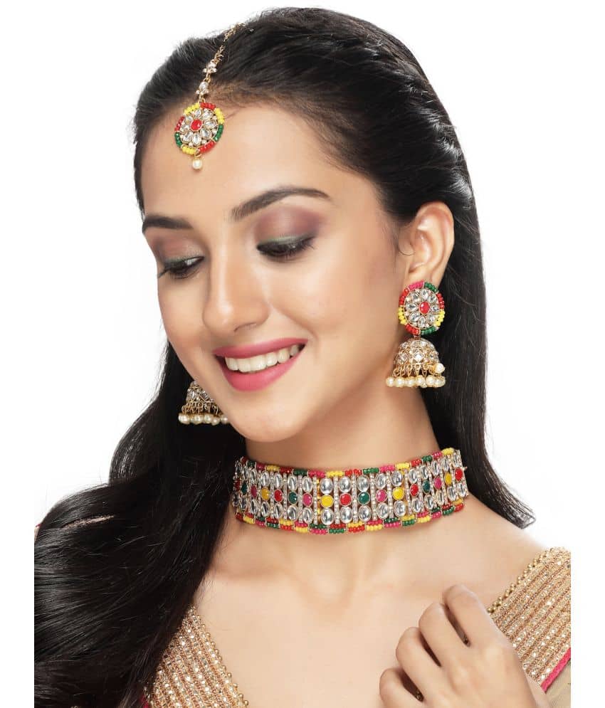 Sukkhi Multi Color Alloy Necklace Set ( Pack of 1 )