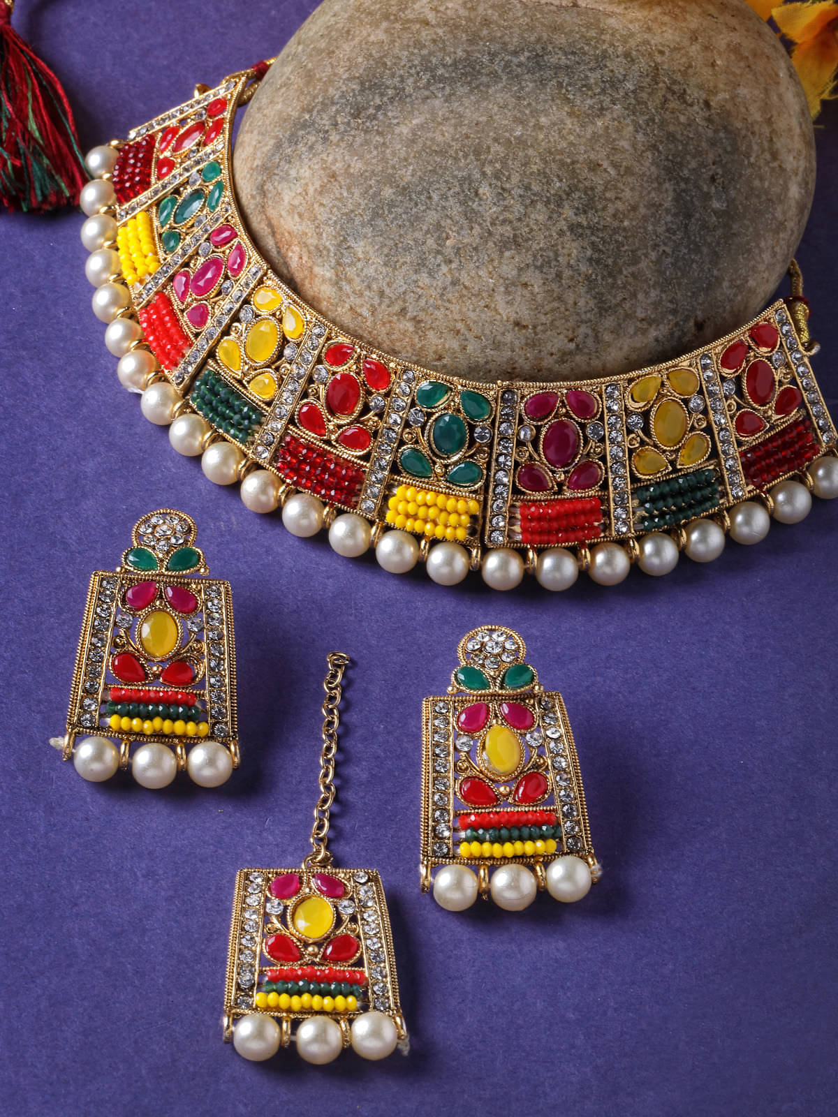     			Sukkhi Multi Color Alloy Necklace Set ( Pack of 1 )