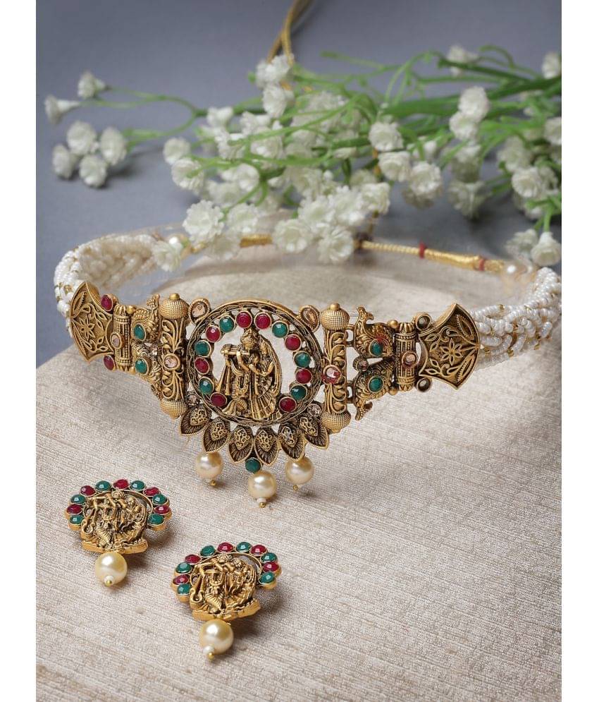     			Sukkhi Red Alloy Necklace Set ( Pack of 1 )