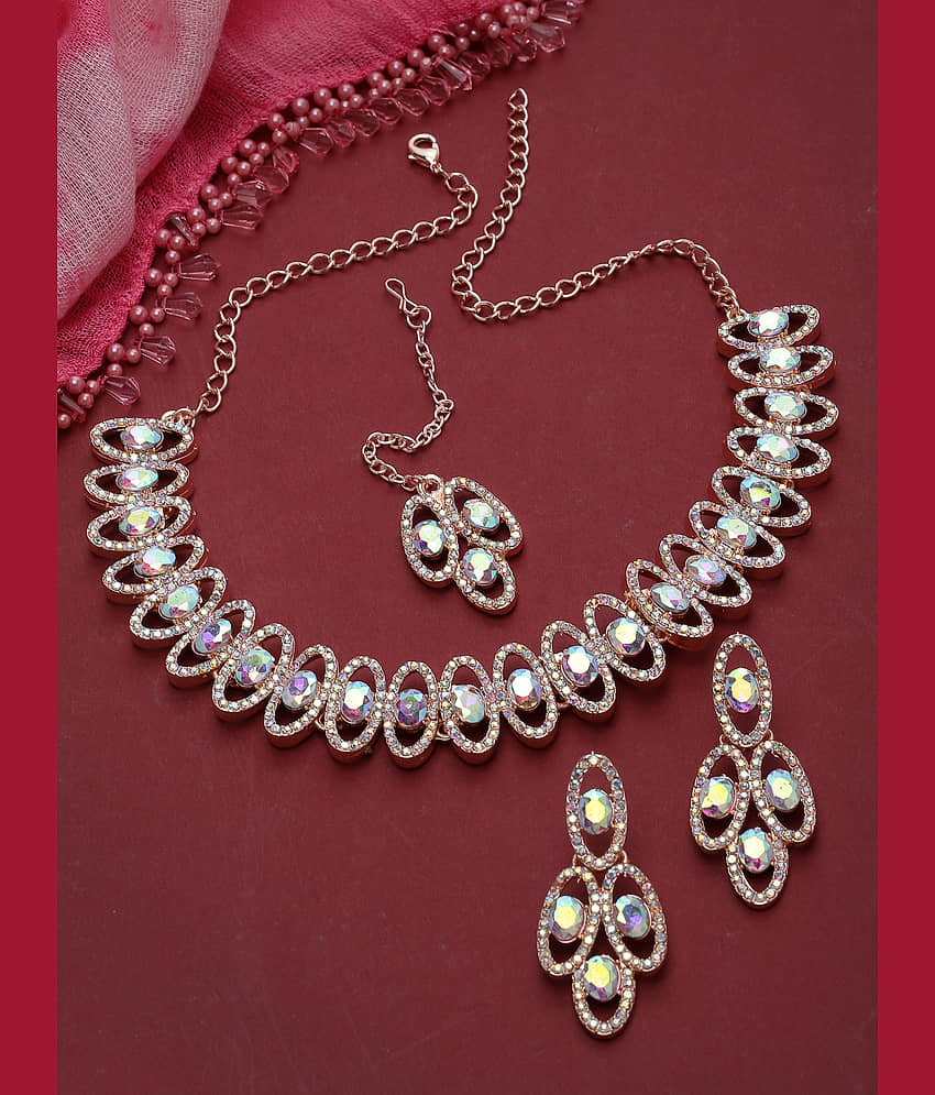 Sukkhi Rose Gold Alloy Necklace Set ( Pack of 1 )