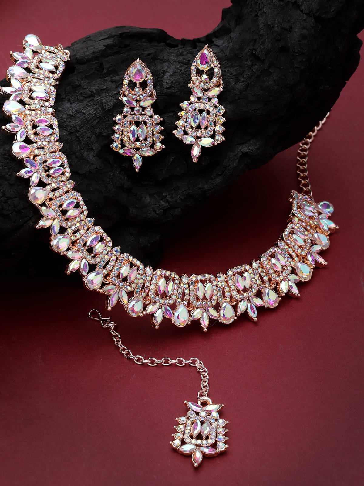     			Sukkhi Rose Gold Alloy Necklace Set ( Pack of 1 )