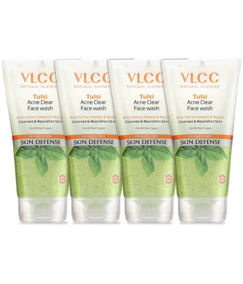 VLCC Tulsi Acne Clear with FREE Orange Oil Pore Cleansing FaceWash(Buy One Get One)300ml (Pack of 4) VLCC Tulsi Acne Clear with FREE Orange Oil Pore Cleansing FaceWash(Buy One Get One)300ml (Pack of 4)