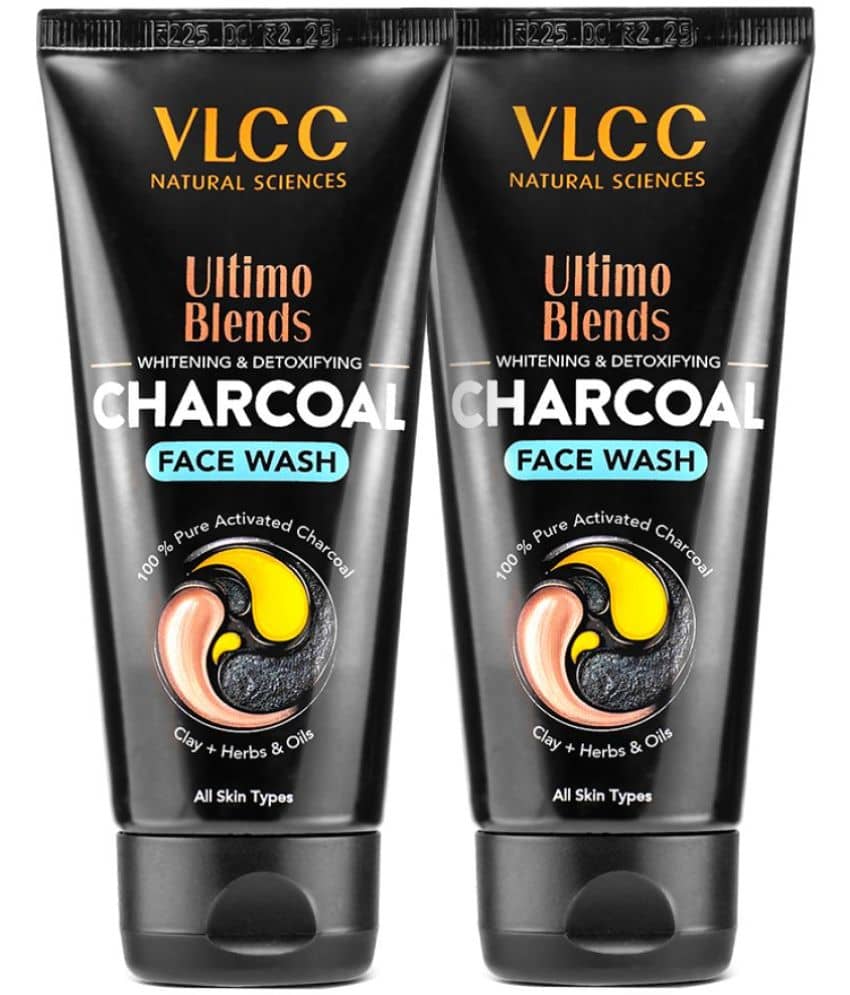 Vlcc Ultimo Blends Charcoal Face Wash For Whitening & Detoxifying , 100Ml(Pack Of 2)
