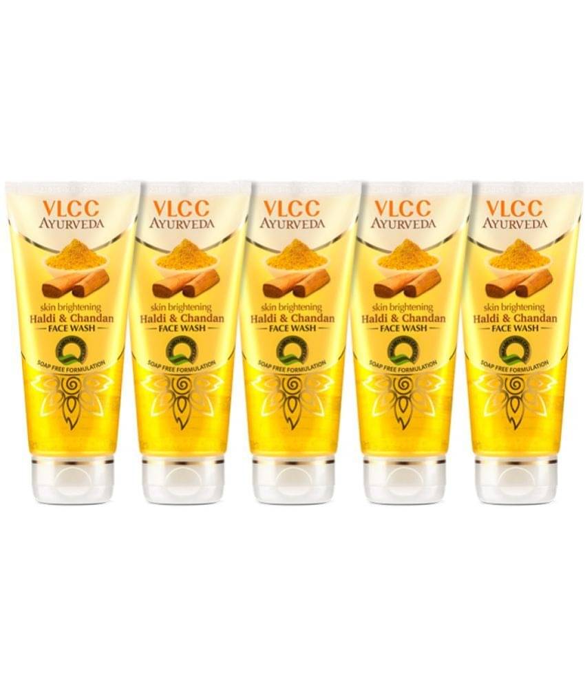    			Vlcc Ayurveda Skin Brightening Haldi & Chandan Face Wash , 100Ml(Pack Of 5)