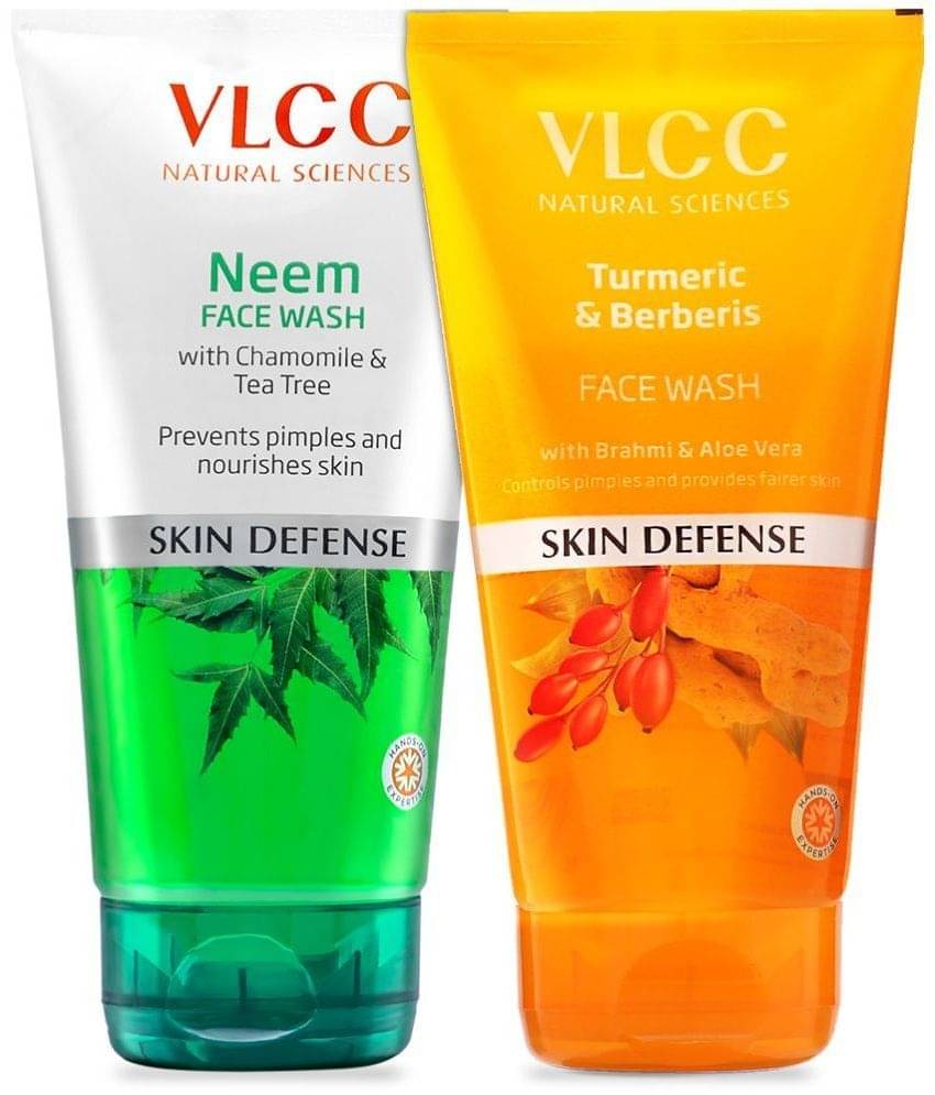     			Vlcc Combo Kit Of Neem & Turmeric + Berberis Face Wash ,150Ml(Pack Of 2)