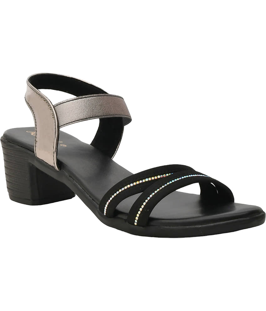 Ajanta - Black Women's Sandal Heels - Heels | Buy online on ZillyBuy
