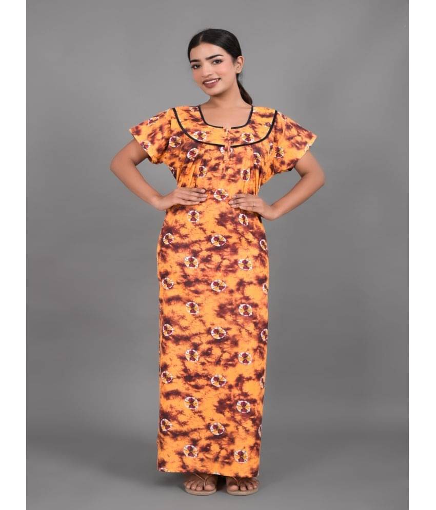    			Apratim - Brown Cotton Women's Nightwear Nighty & Night Gowns ( Pack of 1 )