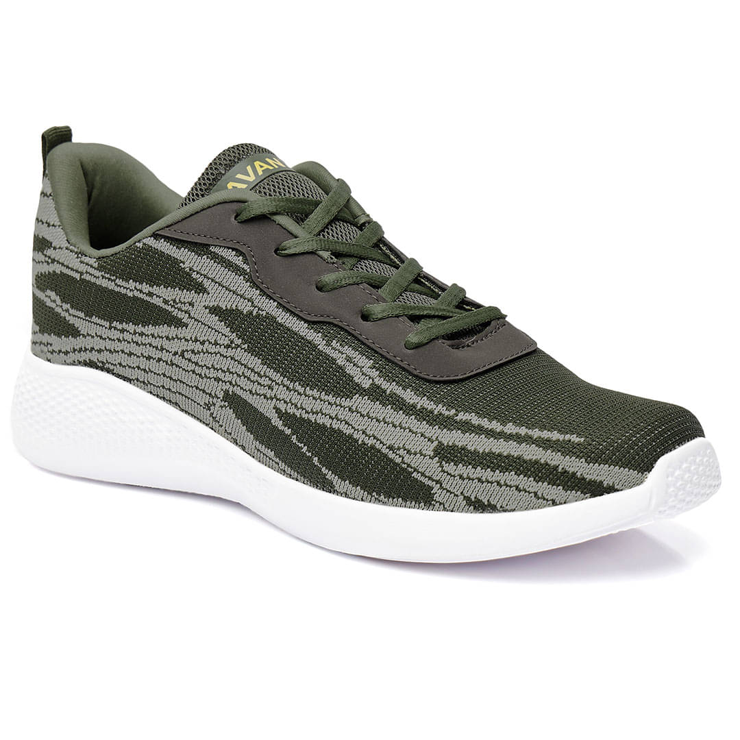     			Avant Dual Tone Knitted Olive Men's Sports Running Shoes
