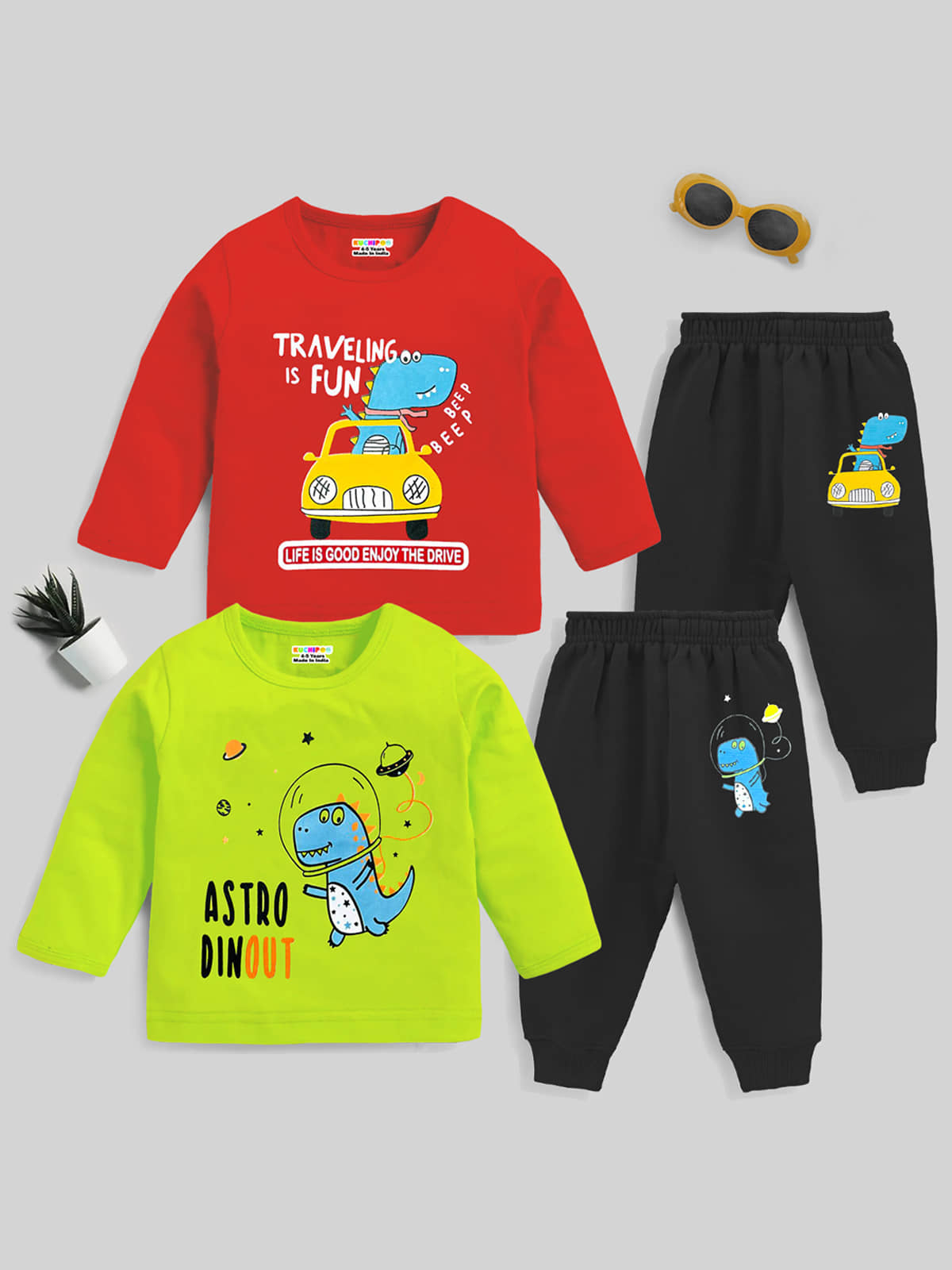Kuchipoo Pack of 1 Boys Cotton Blend Nightsuit Set ( Multicolor ) - Nightwear & Loungewear | Buy online on ZillyBuy