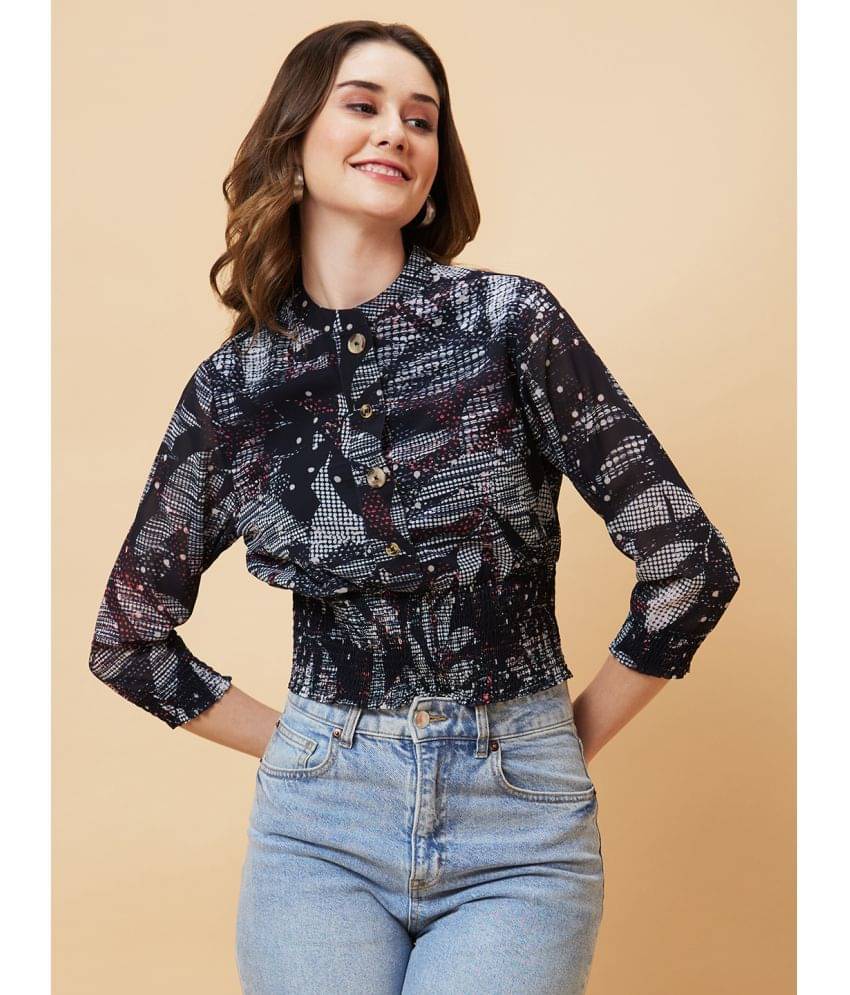     			Globus - Black Polyester Women's Regular Top ( Pack of 1 )
