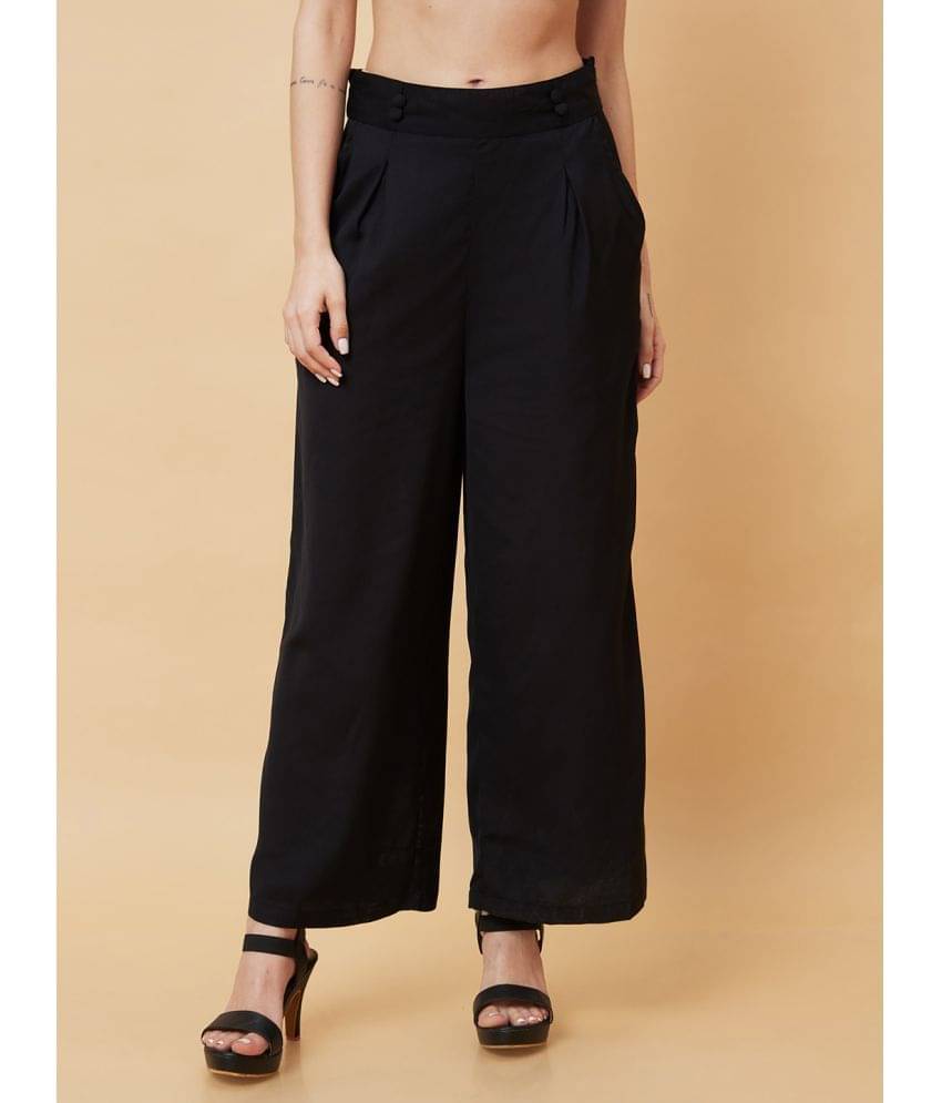     			Globus - Black Viscose Loose Women's Casual Pants ( Pack of 1 )