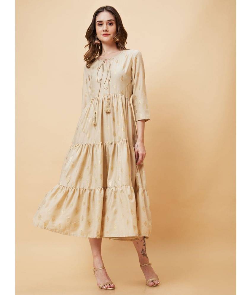     			Globus - Off White Polyester Women's A-line Dress ( Pack of 1 )