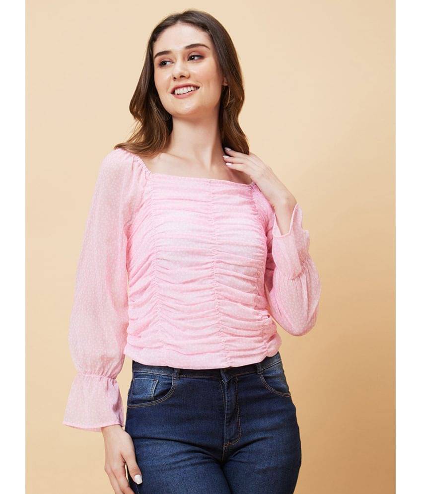     			Globus - Pink Polyester Women's Regular Top ( Pack of 1 )