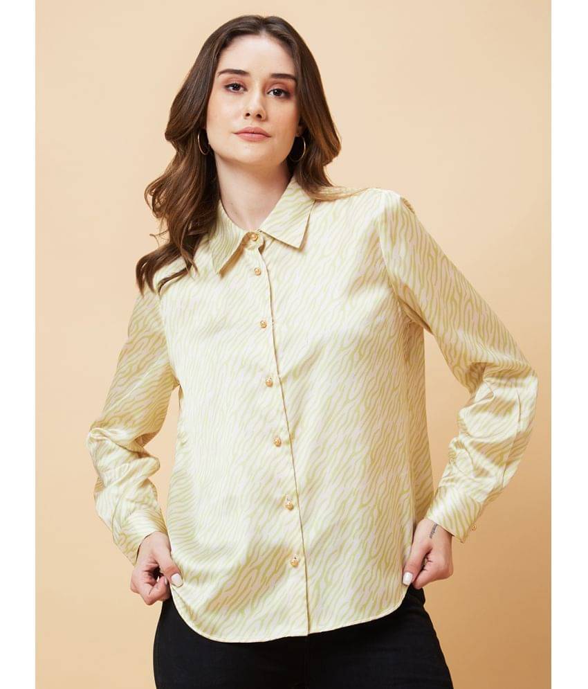 Globus - White Polyester Women's Shirt Style Top ( Pack of 1 ) Globus - White Polyester Women's Shirt Style Top ( Pack of 1 )