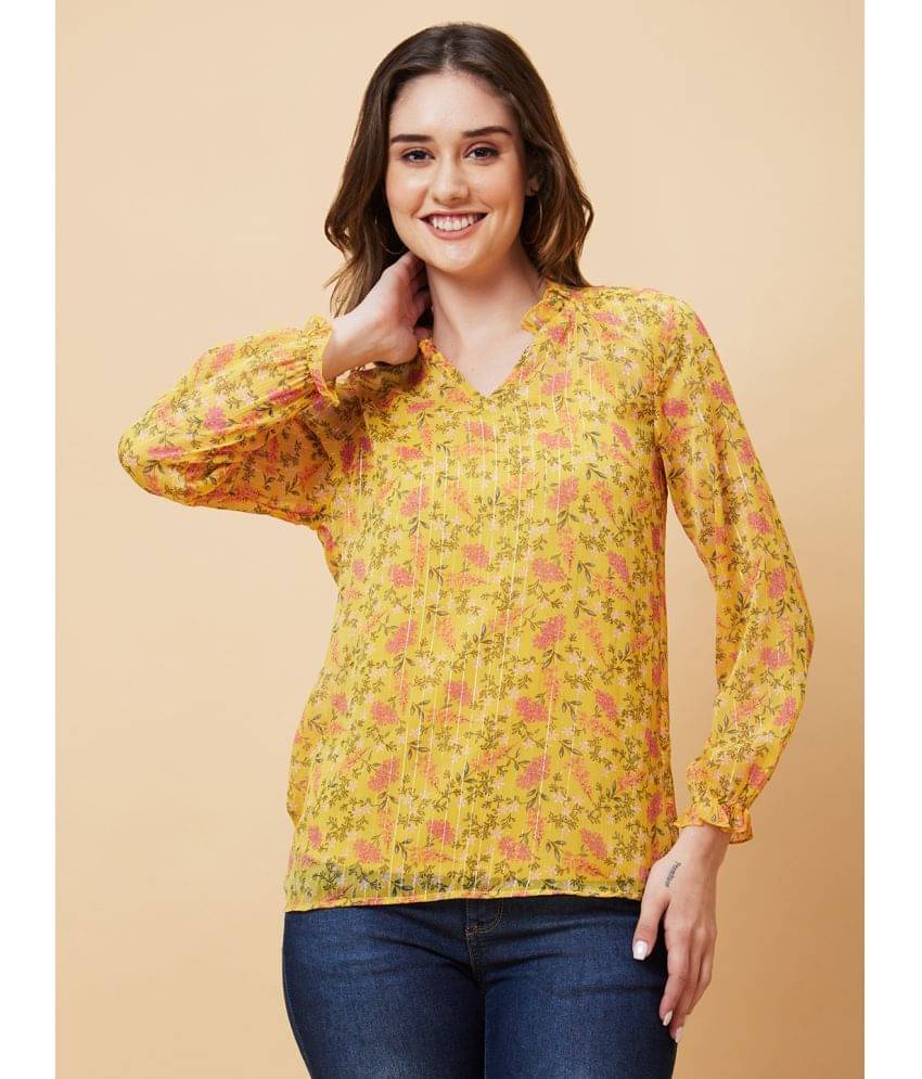     			Globus - Yellow Polyester Women's Regular Top ( Pack of 2 )