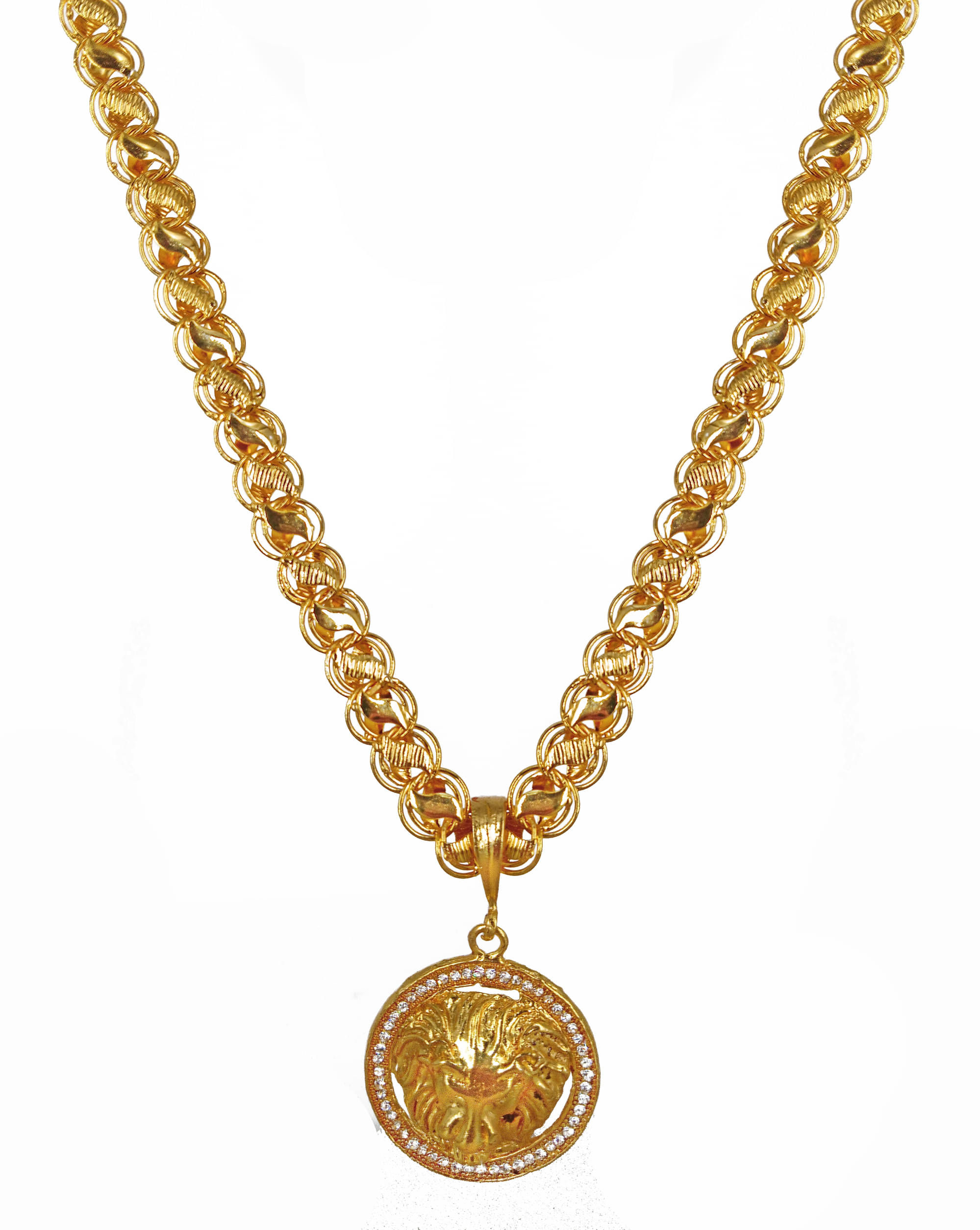     			JIPPA - Gold Pendant set ( Pack of 1 )