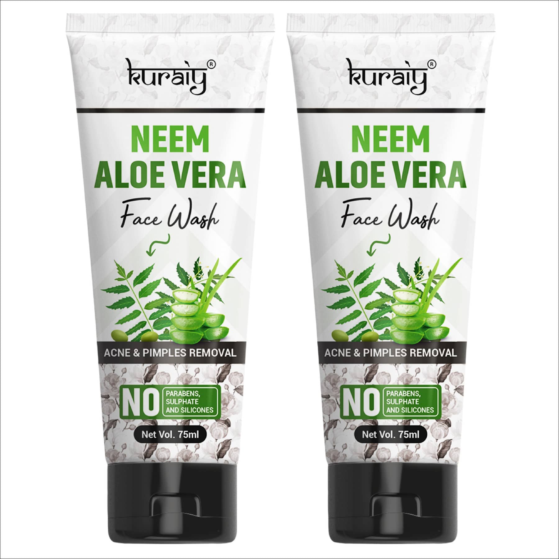 KURAIY Face Wash Cream With Natural Deep Moisturizing Face wash Tube pack of 2