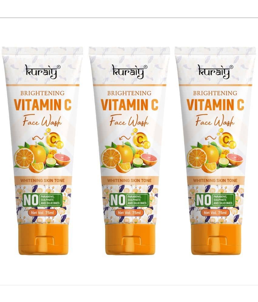 KURAIY Face Wash Cream With Natural Deep Moisturizing Face wash Tube pack of 3