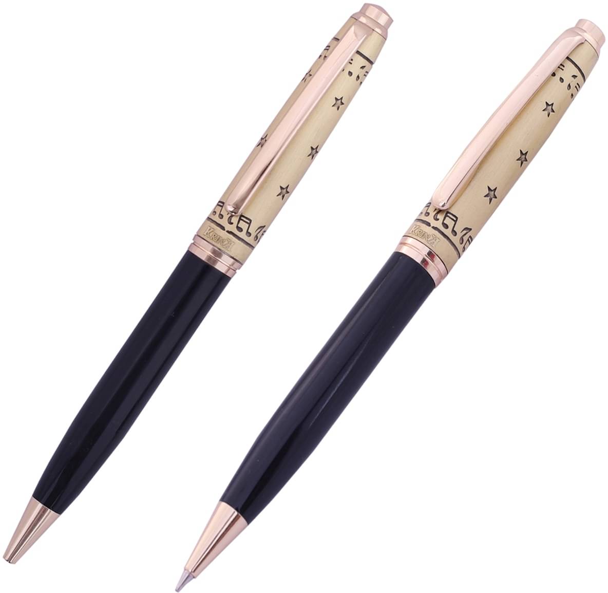     			Krink Metal Pen Fitted with Germany Made Refill Presented in Gift Box Ball Pen(Blue) - Pack of 2