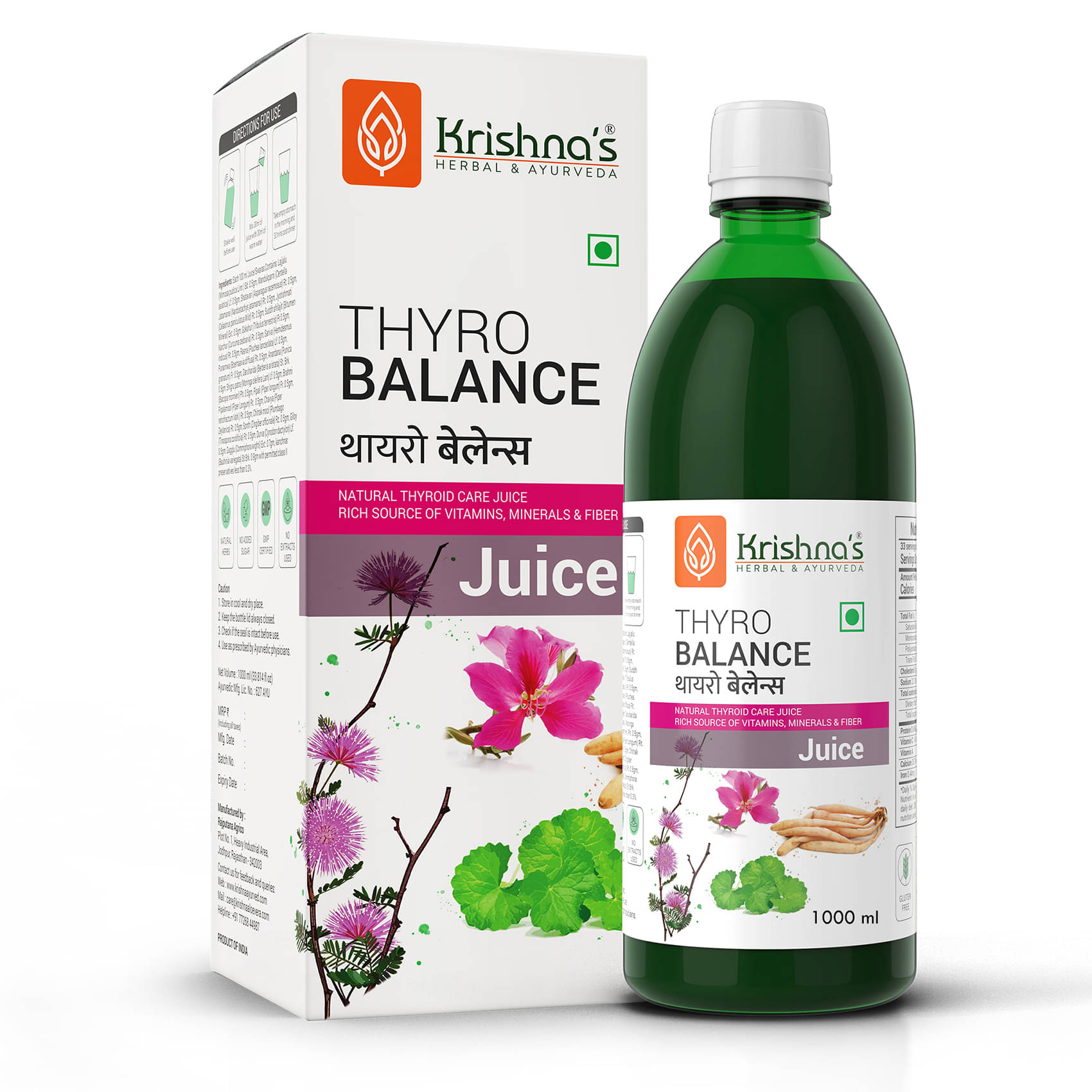     			Krishna's Herbal & Ayurveda Thyro Balance Juice 1000ml