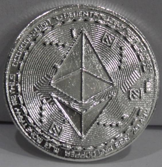     			Luxury - Ethereum & Bitcoin Rare Collecting Fancy Silver-Plated Crypto-Token Coin Numismatic Coins
