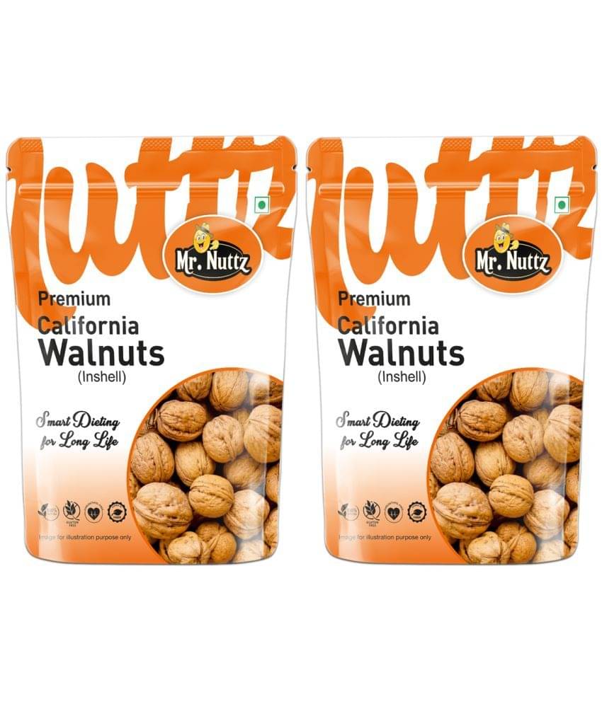 Mr.Nuttz Inshell California Walnut Dry Fruits (Pack of 2 x 200g) 400g Mr.Nuttz Inshell California Walnut Dry Fruits (Pack of 2 x 200g) 400g