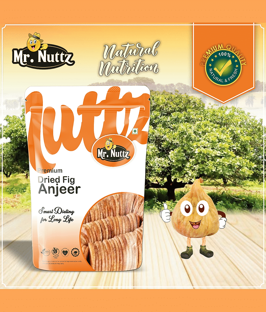 Mr.Nuttz Premium Afghani Anjeer - 500g | Dried Fig | Natural, Rich in Iron & Fibre - Figs (500 g)
