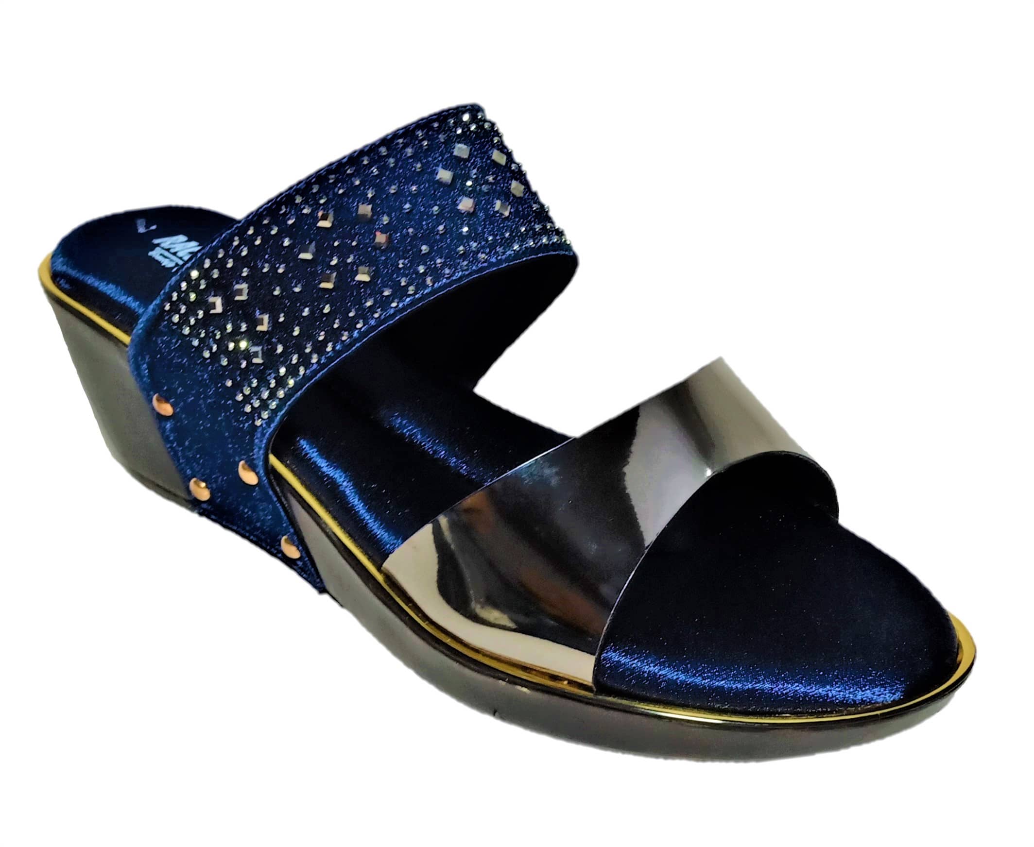 Racecourse - Blue Women's Slip On Heels - Heels | Buy online on ZillyBuy