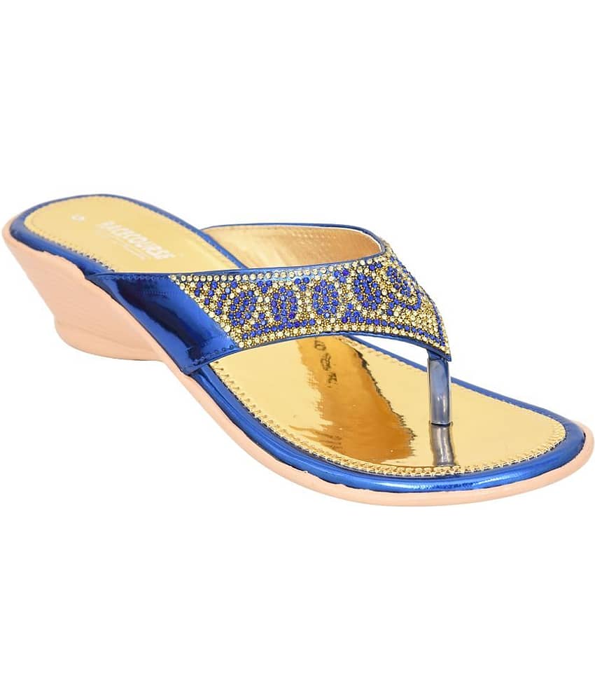 Racecourse - Blue Women's Slip On Heels - Heels | Buy online on ZillyBuy