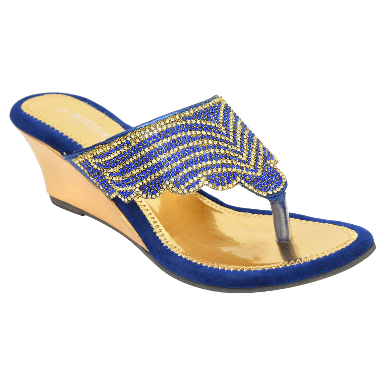     			Racecourse - Blue Women's Slip On Heels