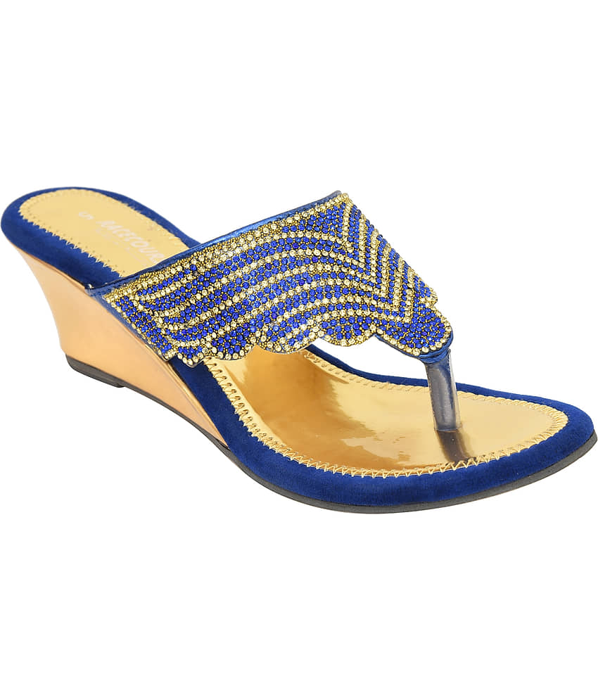 Racecourse - Blue Women's Slip On Heels - Heels | Buy online on ZillyBuy