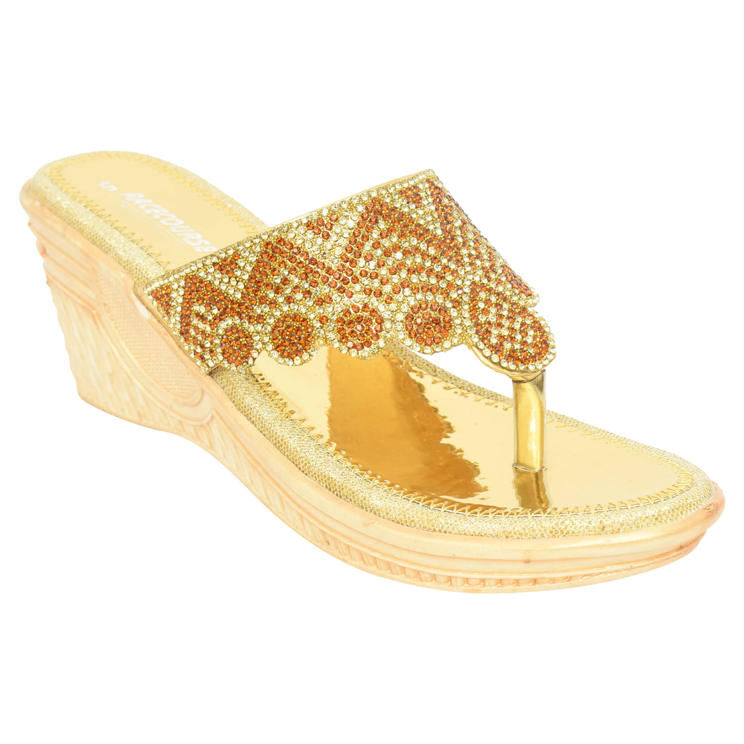     			Racecourse - Gold Women's Slip On Heels
