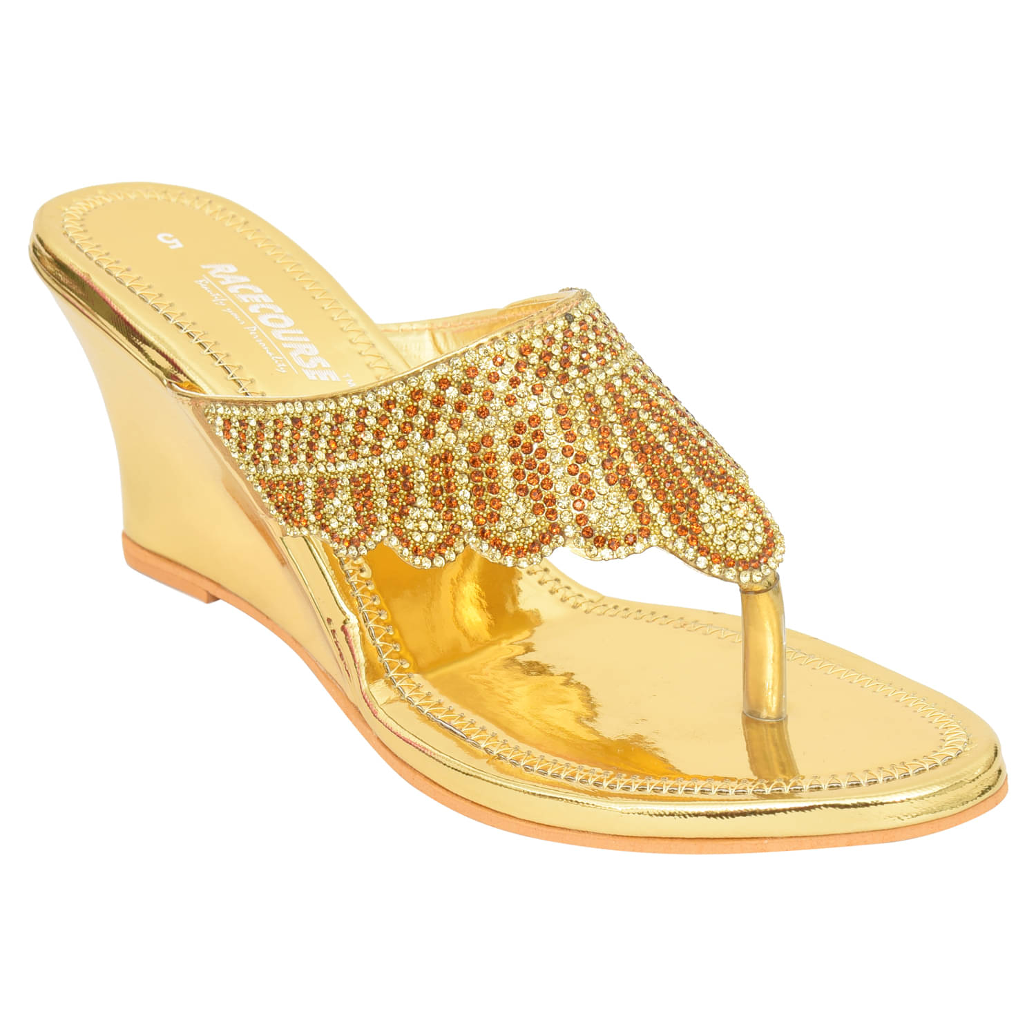 Racecourse - Gold Women's Slip On Heels Racecourse - Gold Women's Slip On Heels