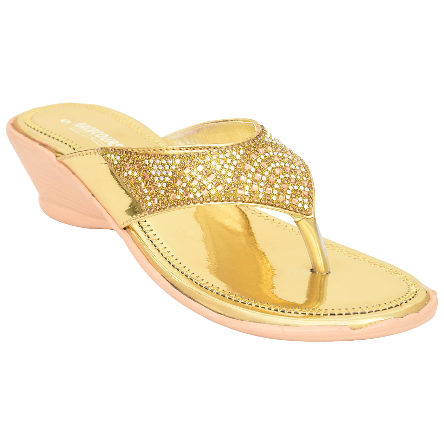 Racecourse - Gold Women's Slip On Heels Racecourse - Gold Women's Slip On Heels