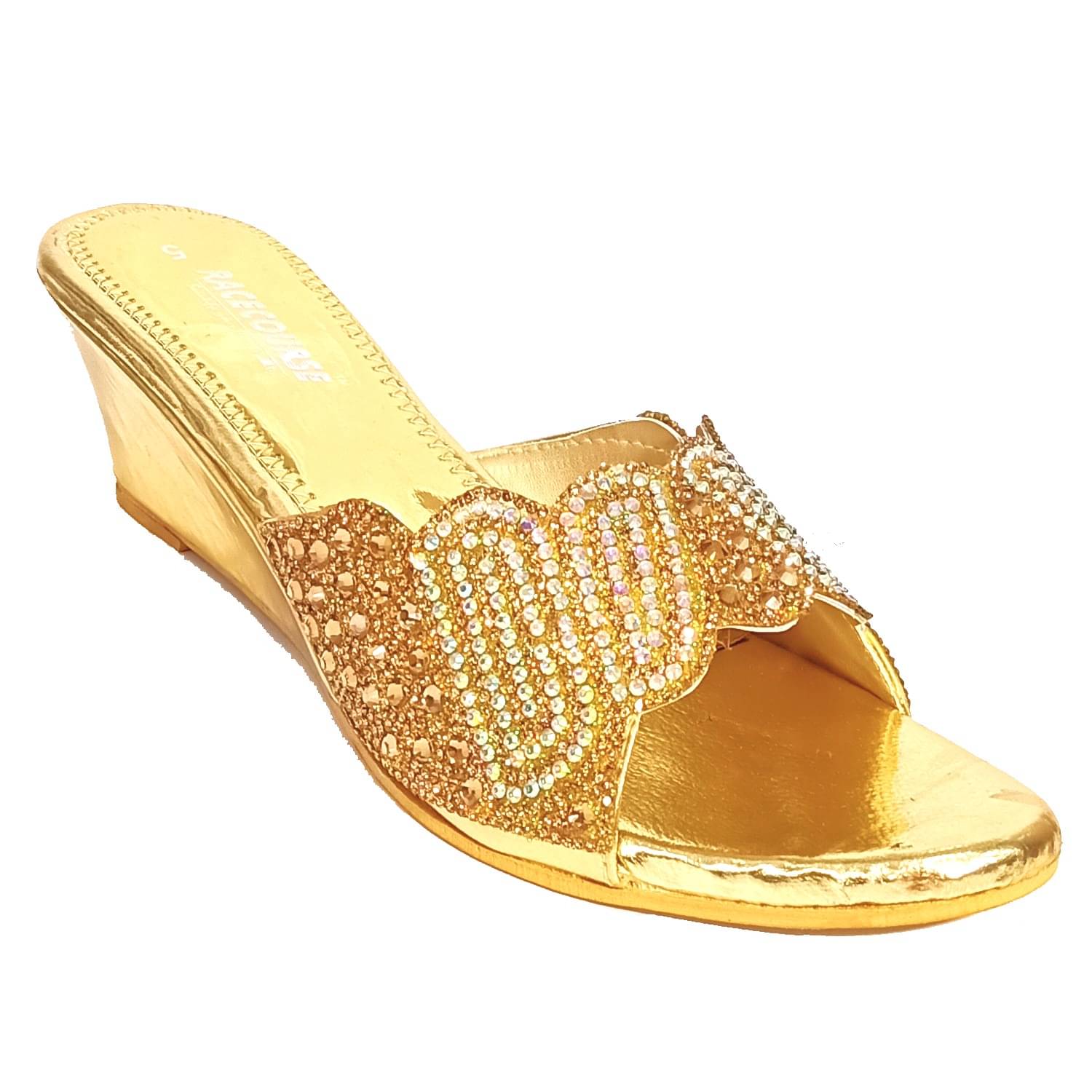 Racecourse - Gold Women's Slip On Heels     			Racecourse - Gold Women's Slip On Heels