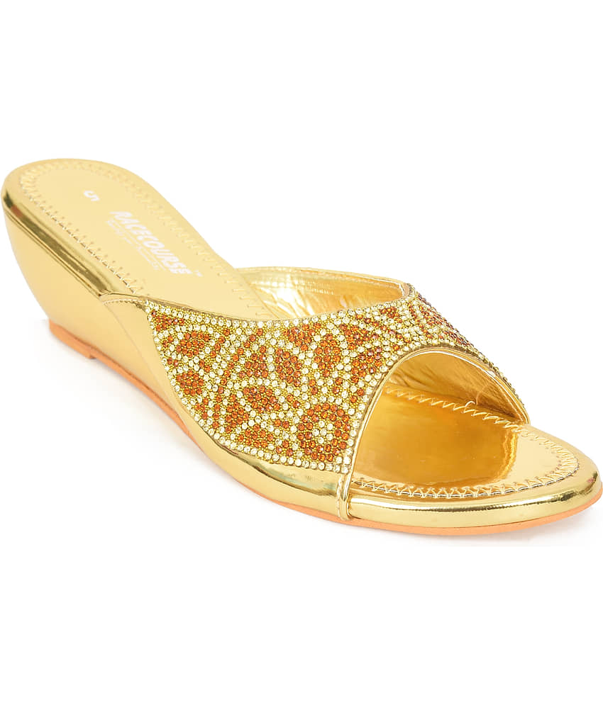 Racecourse - Gold Women's Slip On Heels - Heels | Buy online on ZillyBuy
