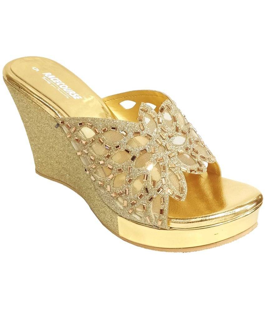 Racecourse - Gold Women's Slip On Heels Racecourse - Gold Women's Slip On Heels